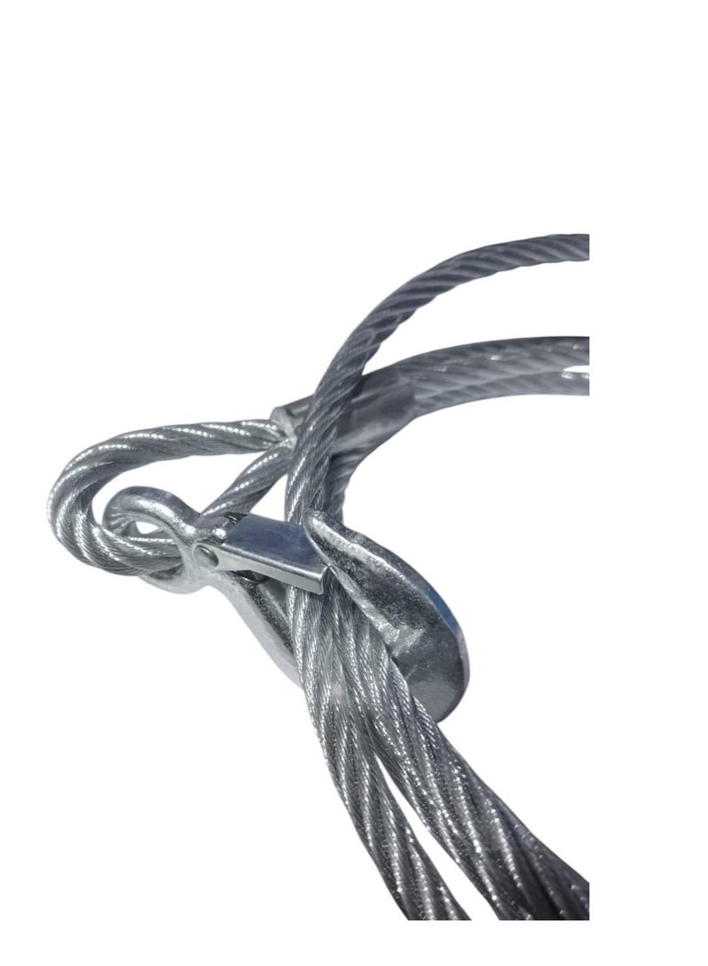 سلك سحب سيارة من الفولاذ المقاوم للصدأ 12 مم - فضي 7 أطنان - Image 2