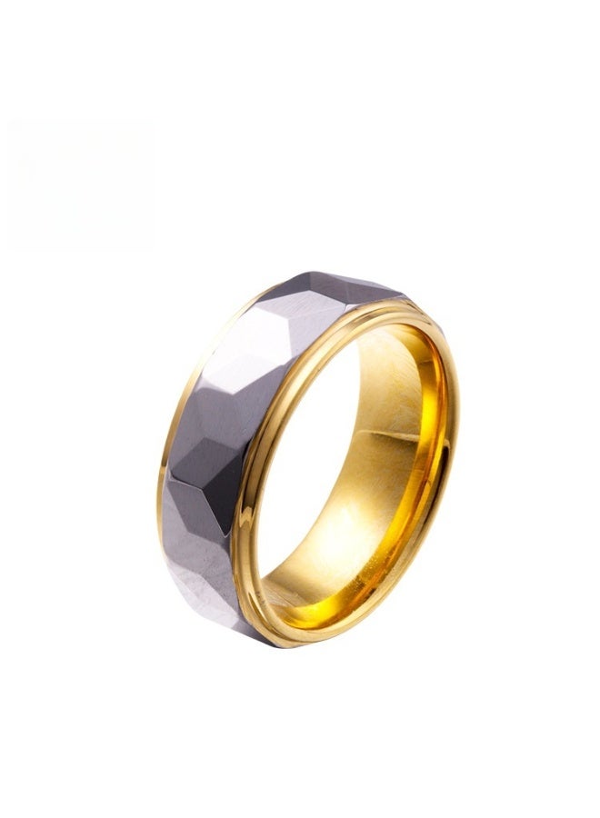 KUYING Stereoscopic Geometric Ring  Black And White Neutral Color Scheme - Image 2