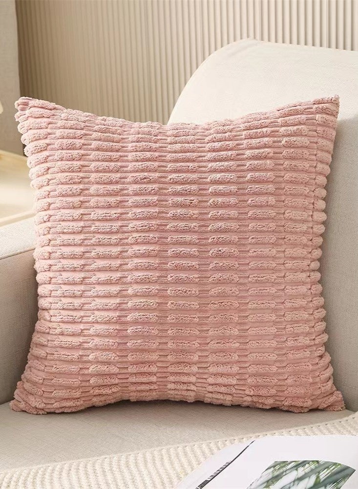 Kutis 4-Piece Home Decorative Pillow Covers Striped Corduroy Throw Pillow Cover Multicolor 45x45 Centimeter  - Image 4