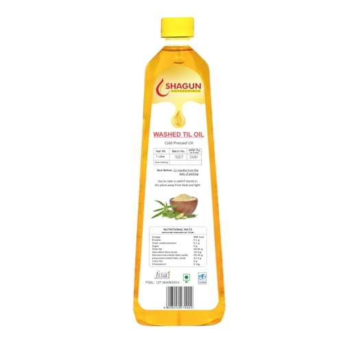 Shagun Cold Pressed Sesame Oil | 100% Pure Gingelly oil | Washed Til Oil 1 Litre (1000 ml) - Image 2