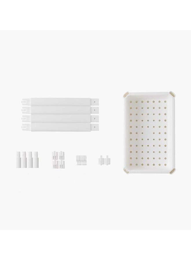 Toshionics 4 Layer Floor Type Plastic Storage Shelf White 37x19x24cm - Image 4