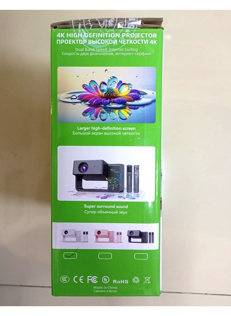 Smartberry HT30 Mini Smart Projector – 4K Supported, Wi-Fi & Bluetooth, Portable Home Theater Projector - Image 4