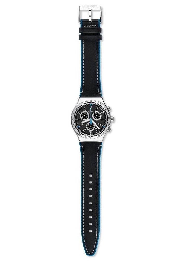 Swatch - Unisex Blue Details Quartz Movement Water Resistant Wrist Watch - 43 Mm - Image 1
