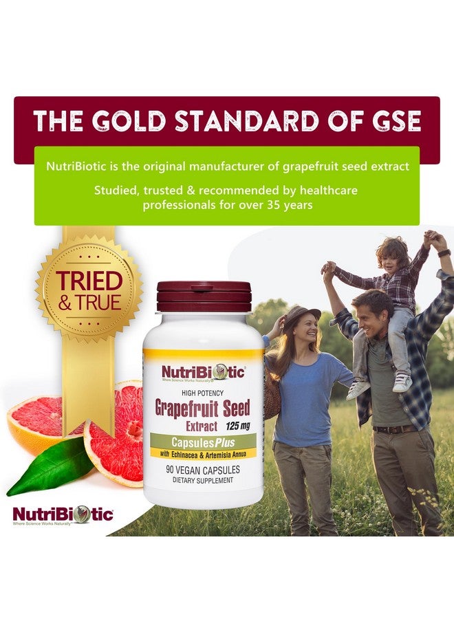 NutriBiotic Grapefruit Seed Extract CapsulesPlus, 125 mg of GSE, 90 Count - Image 2
