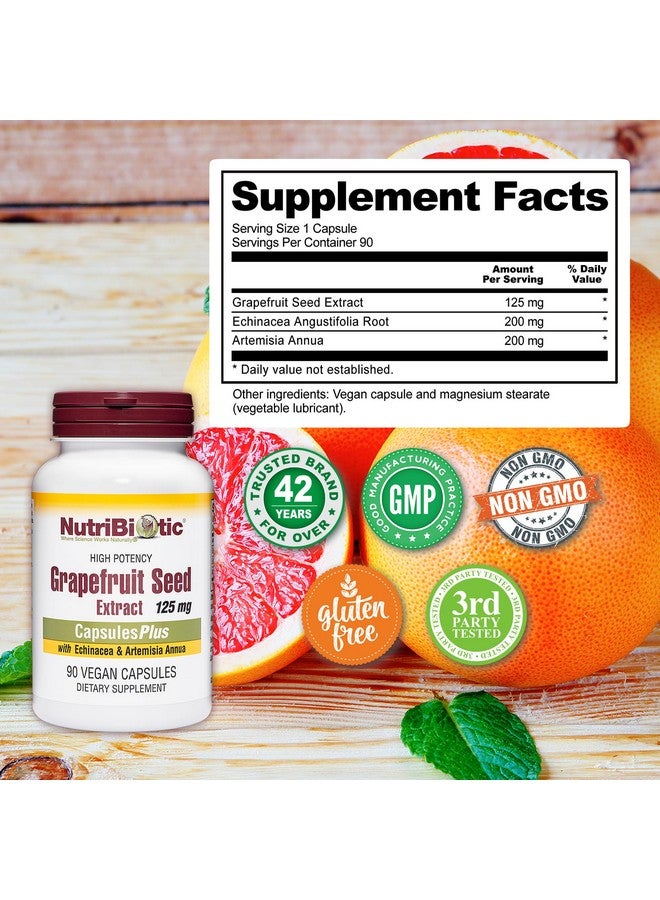 NutriBiotic Grapefruit Seed Extract CapsulesPlus, 125 mg of GSE, 90 Count - Image 4