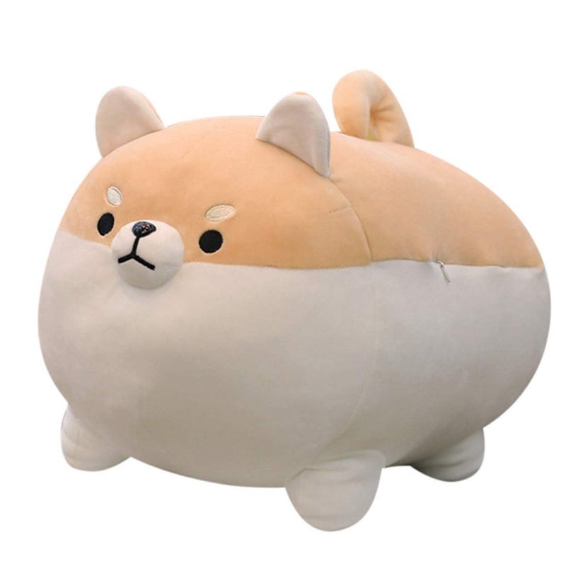 EHOTONG Shiba Inu Dog Plush Pillow  Corgi Stuffed Animal Plush Toy Hug Pillow Gifts for Girl Boy (Brown  11.8in) - Image 1