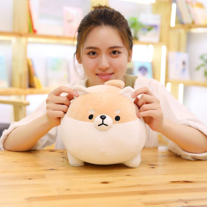 EHOTONG Shiba Inu Dog Plush Pillow  Corgi Stuffed Animal Plush Toy Hug Pillow Gifts for Girl Boy (Brown  11.8in) - Image 4