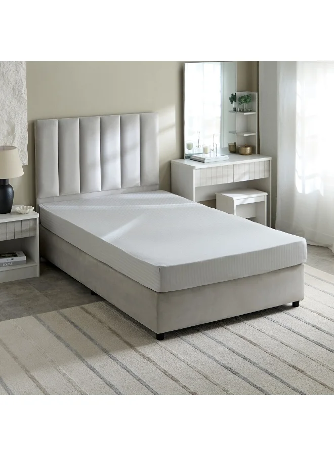 Home Box Hamilton Satin Stripe Twin Fitted Sheet - 120x200+36 cm