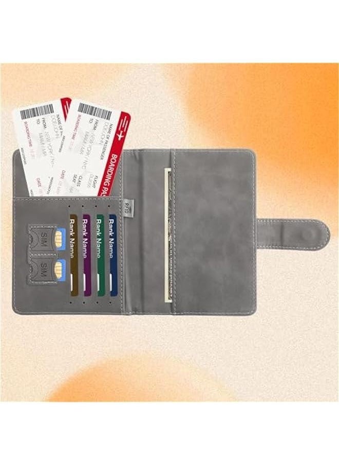 Generic 2 Pack Passport Holder for Travel, Passport Wallet Cover Case Waterproof RFID Blocking Passport Holder with Pen Holder Travel Must Haves Accessories, Passport Book Holders for Women and Men  - Image 2