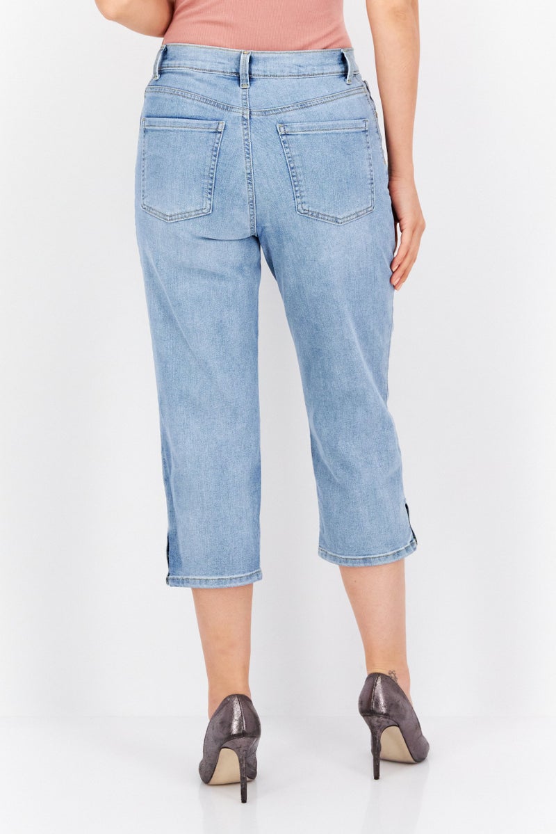 Gloria Vanderbilt Women Regular Fit Washed Stretchable Jeans, Blue - Image 3