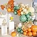 MEBAY Sage Green Orange Balloon Arch Kit 141Pcs Pea Green Orange Pastel Yellow Sand White and White Latex Balloons for Birthday Wedding Baby Shower Gender Reveal Anniversary - Image 2