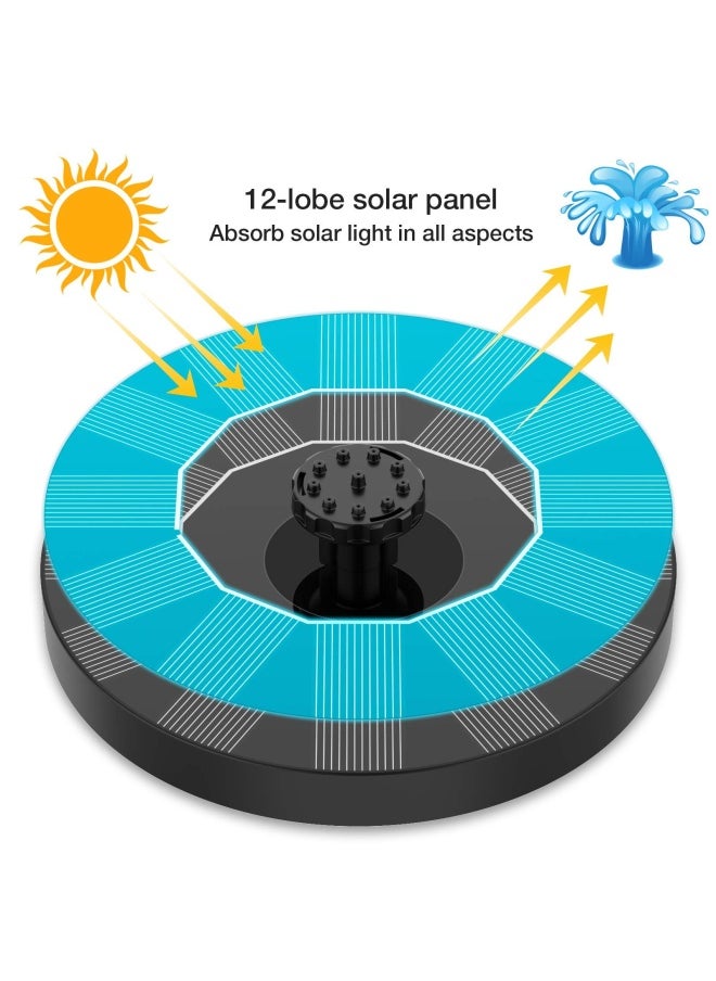 AISITIN Floating Outdoor Solar Fountain 6 Nozzle Solar Pond Pump Solar Fountain For Gardens Bird Baths Ponds  - Image 5