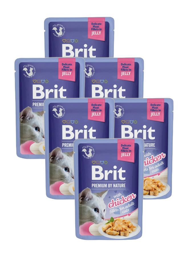بريت BRIT PREMIUM CAT POUCH 85G CHICKEN FILLETS Bundle 6 pouches - Image 1