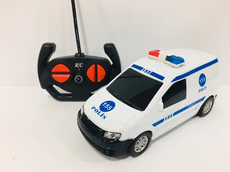Yeşil Elma Hediyelik Green Apple Gift Remote Control Police Car Battery Operated Full Function - Image 1