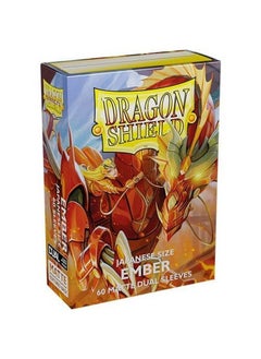Arcane Tinmen Dragon Shield Matte Japanese Dual Ember Alaria: Warrior Princess (Orange)100 Ct Japanese Size Card Sleeves Mtg Card Sleeves Compatible With Pokemon & Magic The Gathering (At 15154)  - Image 4