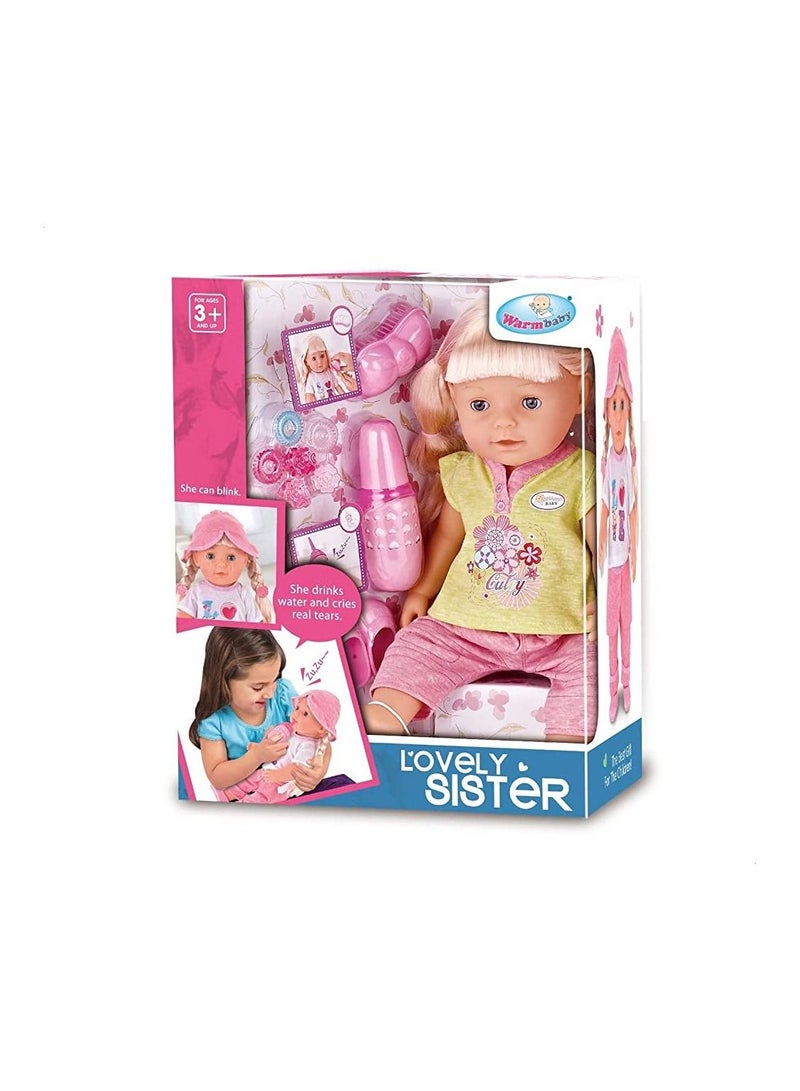 Warm Baby Lovely Sister with Accessories - WZJ016-2 - Image 1