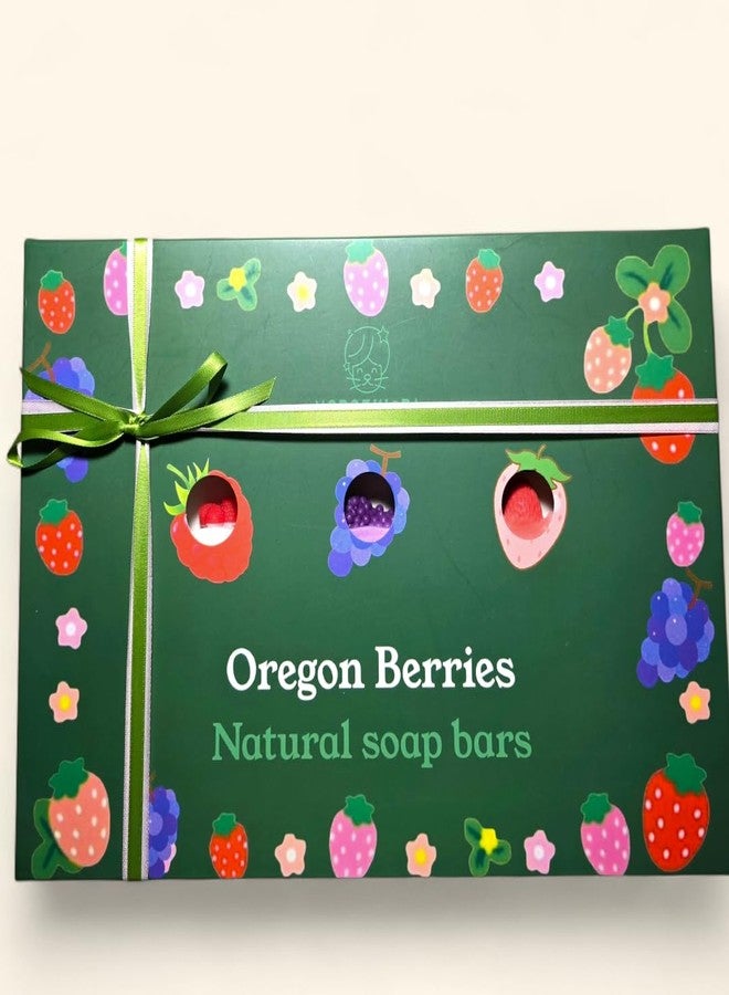 MOROZKISPA Oregon Berries Soap Bars Set of 3 - Raspberry Honey, Strawberry Cream, Grape Aroma, Gentle Clean, Face & Body, Christmas Gift, Holiday Gift, Gift Idea, Aromatic Skincare for all skin types - Image 2