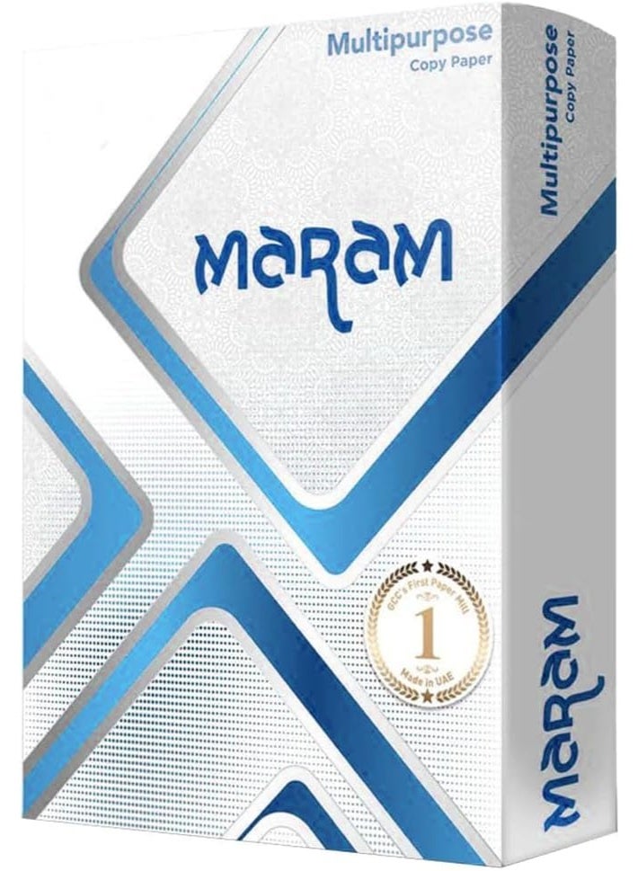 Maram High Quality A4 Copy Paper | Maram | 70 gm | 5 Reams | 2500 Sheets  - Image 1
