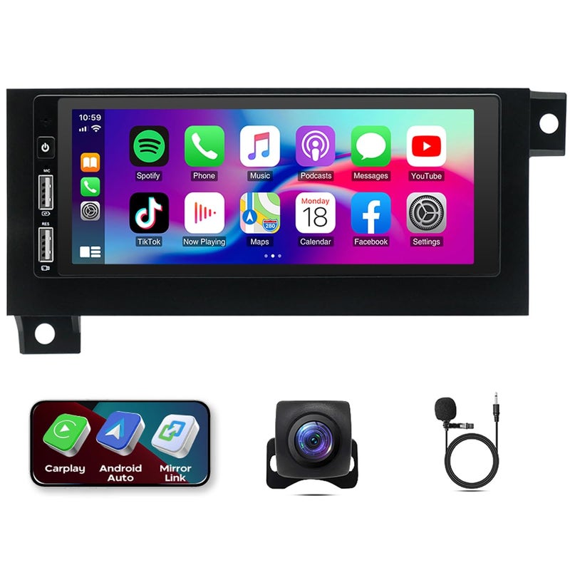 Aublinto 6.8" Double Din Car Radio Stereo for 1994â€“2002 Dodge Ram 1500 2500 3500/Cirrus 1995-2000/Jeep Grand Cherokee 1994-1998 Android 13 with Wireless & Wired Carplay Android Autoï¼ŒBackup Camera+MIC - Image 1