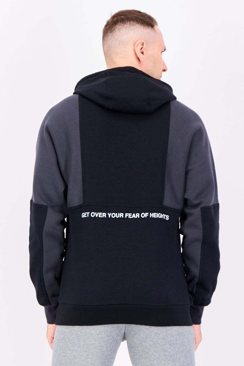 Nike هودي رياضي للرجال بأكمام طويلة مناسب للخارج، أسود - Image 3