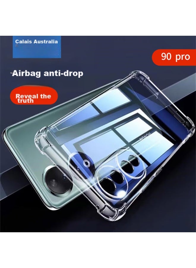 Kelleia Honor 90 Pro Phone Case, Honor 90 Pro Protective Cover, Full Protection Shockproof Tpu Airbag Soft Case/protective Case, Transparent, 5.15 Inches - Image 1