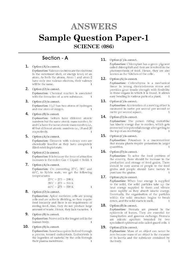 null - Oswaal CBSE Sample Question Papers Class 9 Science Book (For 2025 Exam) - Image 1