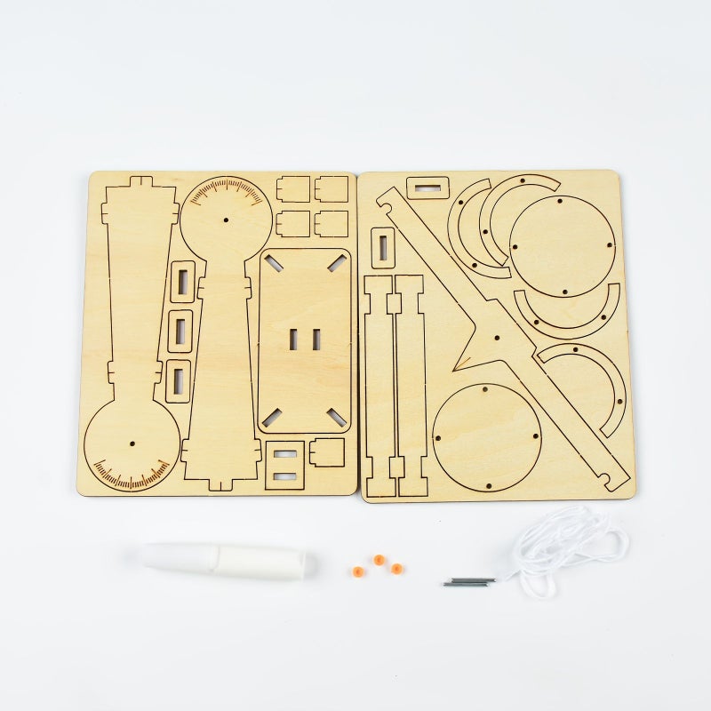 Yellow Wooden Balance Beam Physics Experiment Science Kit - Image 4
