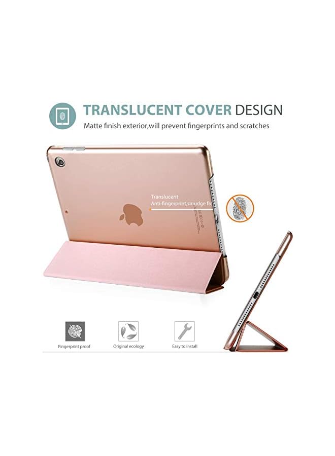 Procases Ipad 10.2 Case 2021 9Th Gen/ 2020 8Th Gen/ 2019 7Th Gen Case With Tempered Glass Screen Protector, Slim Stand Hard Shell Protective Smart Cover For 10.2” Ipad 9Th/8Th/7Th Generation -Rosegold - Image 3