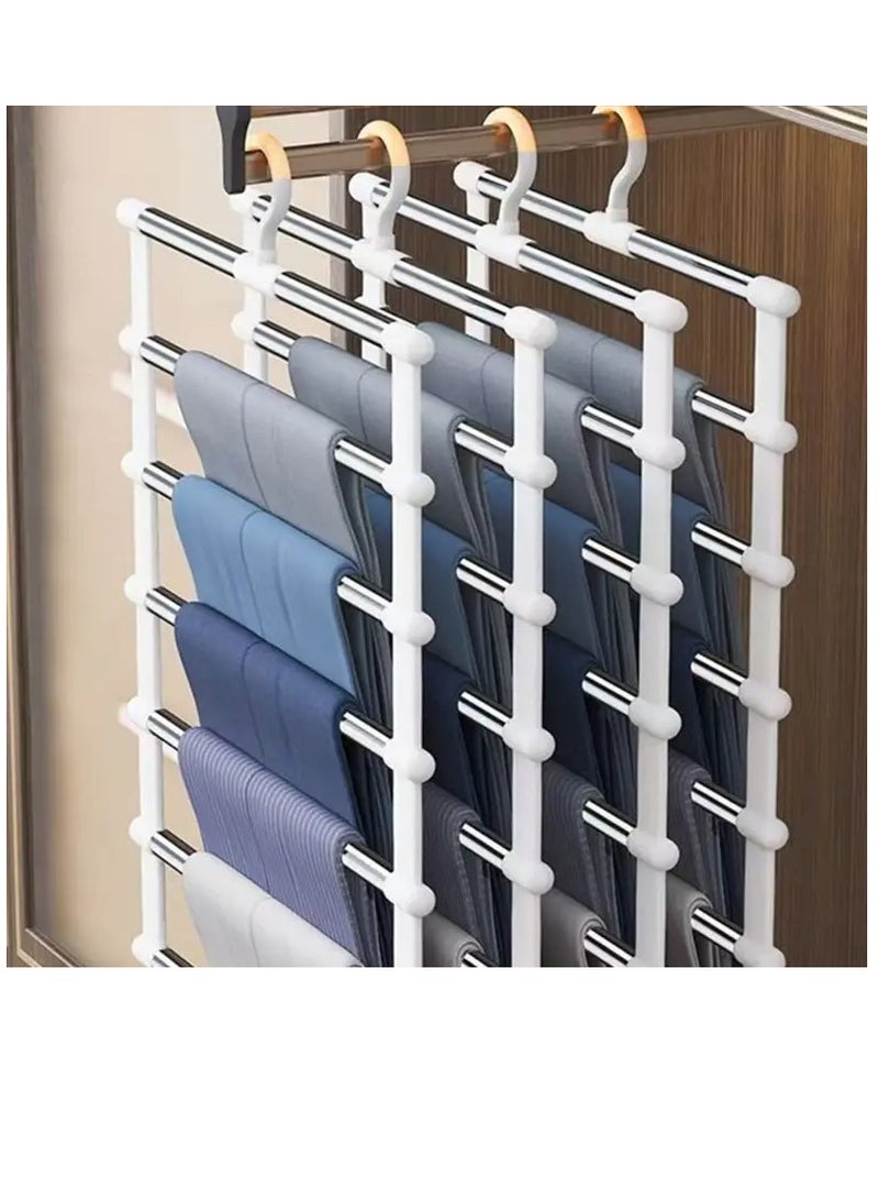 PAMEER Space-Saving Multi-Layer Hanger for Clothes - Lightweight, No-Tool Assembly, Vertical Storage Organizer for Efficient Wardrobe Management, Ideal for Shirts, Pants, and Accessories, Hangers for Clothes  - Image 5