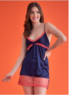 Clovia Chic Basic Babydoll in Navy