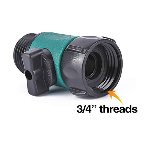 JUSONEY Shut Off Valve, Water Hose Turn Off Valve Garden Hose Connector Set with Rubber Gaskets (12PCS)+Leak-Free Ball Valve (6PCS) Standard 3/4" Thread - Image 4