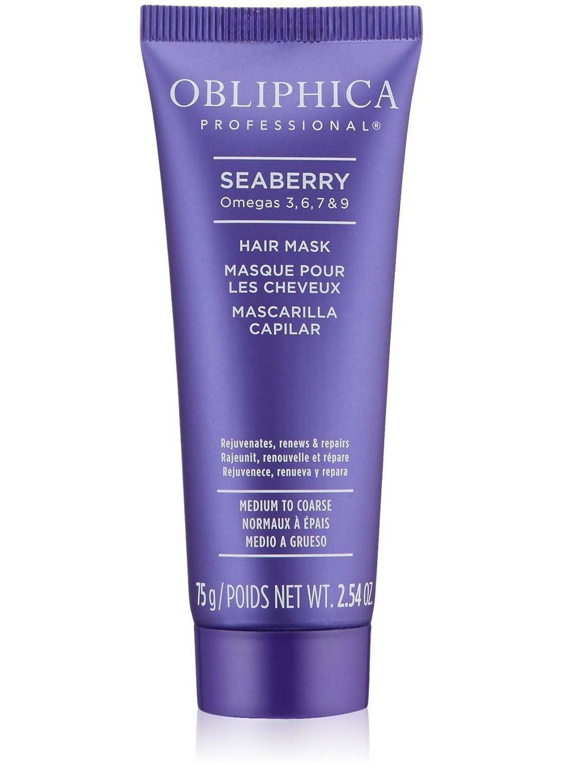 Obliphica Professional - Obliphica Seaberry Hair Mask - Deep Conditioning Hydrating Treatment for Dry and Damaged Hair - Moisturizing Hair Repair and Growth Mask for Medium, Coarse, and Color-Treated Hair - 2.64 Fl Oz - Image 1