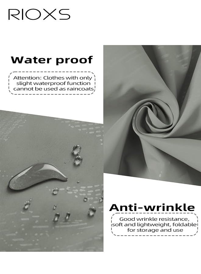 ريوكس ملابس رجالية من Upf 50+ UV للحماية من أشعة الشمس من الحرير الجليدي بأكمام طويلة معاطف تسمح بمرور الهواء خفيفة الوزن بغطاء للرأس مزودة بسحّاب في الهواء الطلق - Image 4