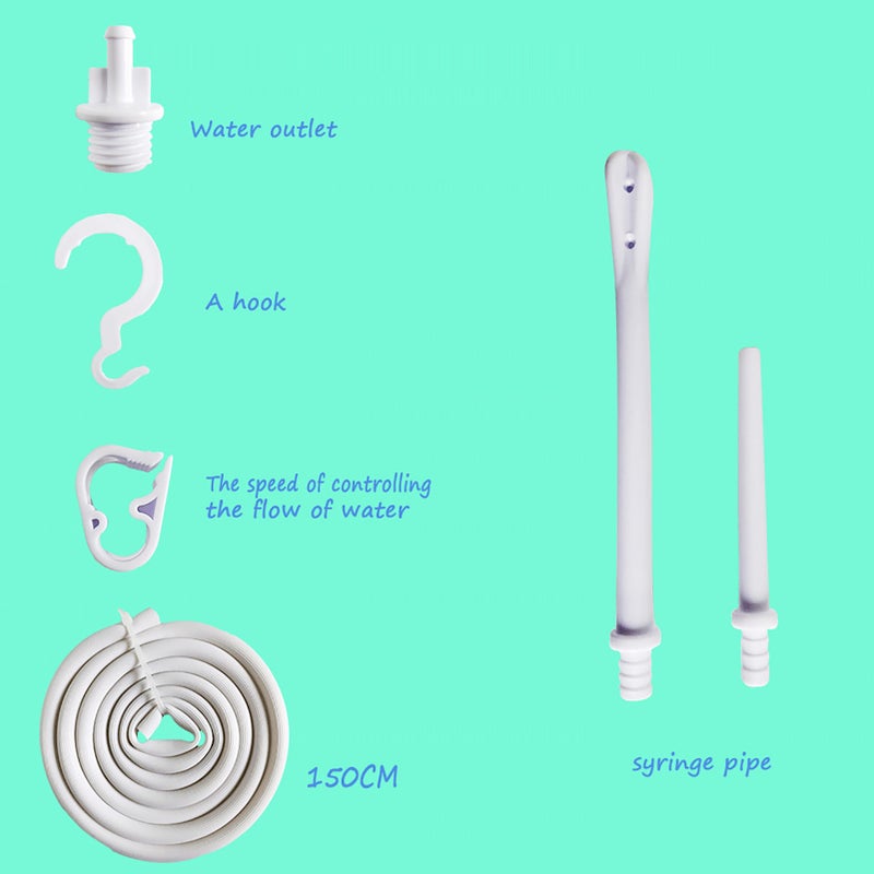 2L Enema Bag Cleaning Kit Long Hose Controllable Water Flow Valve Colon Cleanse Detox Tool for Colon Cleansing Enemas Red - Image 5