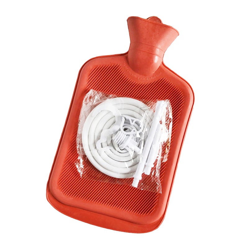 2L Enema Bag Cleaning Kit Long Hose Controllable Water Flow Valve Colon Cleanse Detox Tool for Colon Cleansing Enemas Red - Image 2