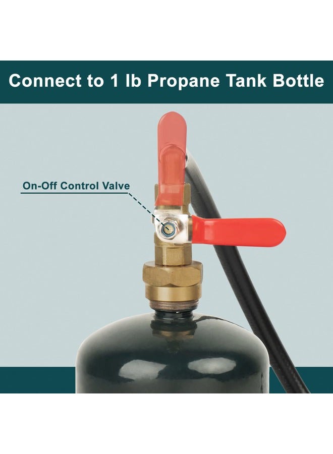 GASPRO 1lb Propane Tank Refill Adapter Kit | Universal 3ft Hose with Safety Shutoff Valve | Easily Fill 1lb Bottles from 20lb Tank - Image 4