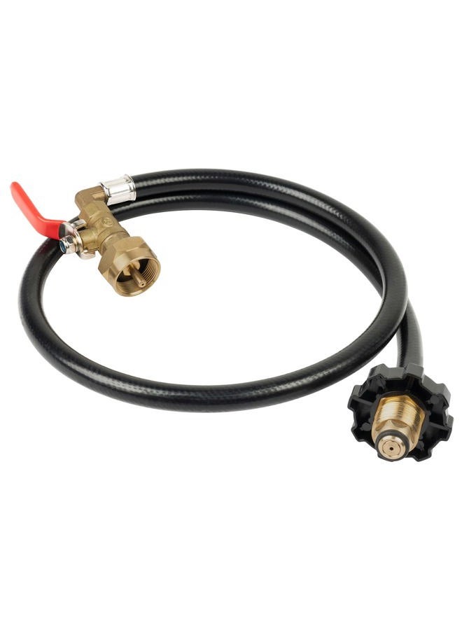GASPRO 1lb Propane Tank Refill Adapter Kit | Universal 3ft Hose with Safety Shutoff Valve | Easily Fill 1lb Bottles from 20lb Tank - Image 1