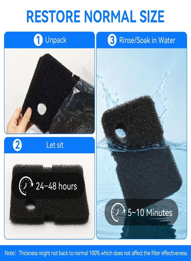 HDWGGD Canister Filter Media Replacement for Penn Plax Cascade 1200/1500 CCF4UL/CCF5UL Replacement Canisters Filters Bio Sponges for Aquariums Fish Tank Turtle Tank Filter Parts 2-Pack Black - Image 5
