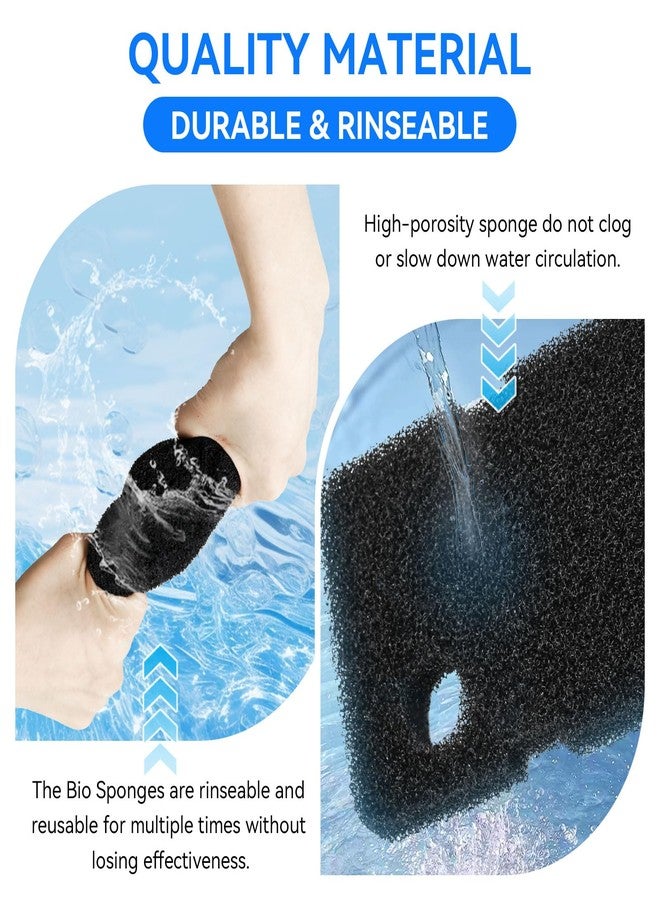 HDWGGD Canister Filter Media Replacement for Penn Plax Cascade 1200/1500 CCF4UL/CCF5UL Replacement Canisters Filters Bio Sponges for Aquariums Fish Tank Turtle Tank Filter Parts 2-Pack Black - Image 4