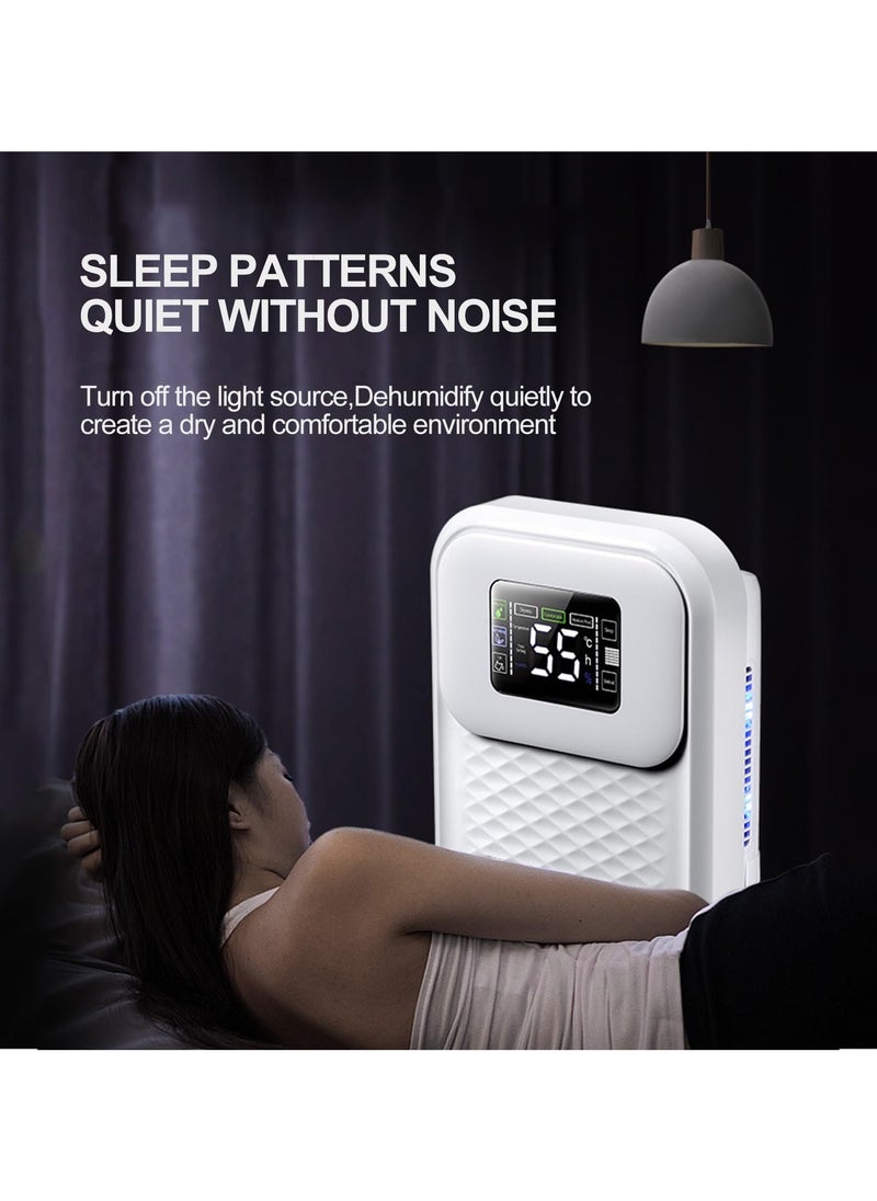 XiuWoo - 1800ml  Small Dehumidifier With Remote Control for Home, Quiet Dehumidifiers for Bedroom, Bathroom, Rv, Closet, Portable Dehumidifiers with Auto Shut Off, Sleep Mode, Intelligent Humidity Control - Image 1