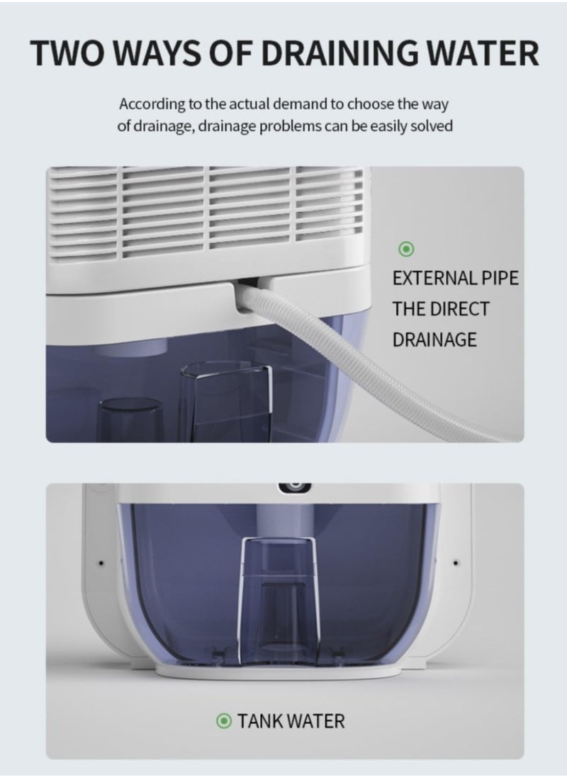 XiuWoo - 1800ml  Small Dehumidifier With Remote Control for Home, Quiet Dehumidifiers for Bedroom, Bathroom, Rv, Closet, Portable Dehumidifiers with Auto Shut Off, Sleep Mode, Intelligent Humidity Control - Image 1