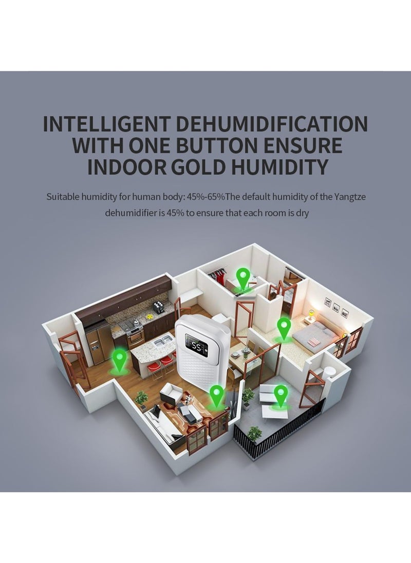 XiuWoo - 1800ml  Small Dehumidifier With Remote Control for Home, Quiet Dehumidifiers for Bedroom, Bathroom, Rv, Closet, Portable Dehumidifiers with Auto Shut Off, Sleep Mode, Intelligent Humidity Control - Image 1