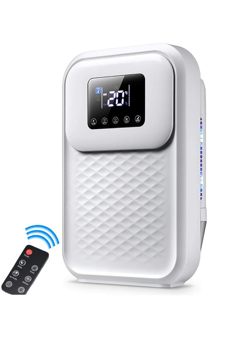 XiuWoo - 1800ml  Small Dehumidifier With Remote Control for Home, Quiet Dehumidifiers for Bedroom, Bathroom, Rv, Closet, Portable Dehumidifiers with Auto Shut Off, Sleep Mode, Intelligent Humidity Control - Image 1