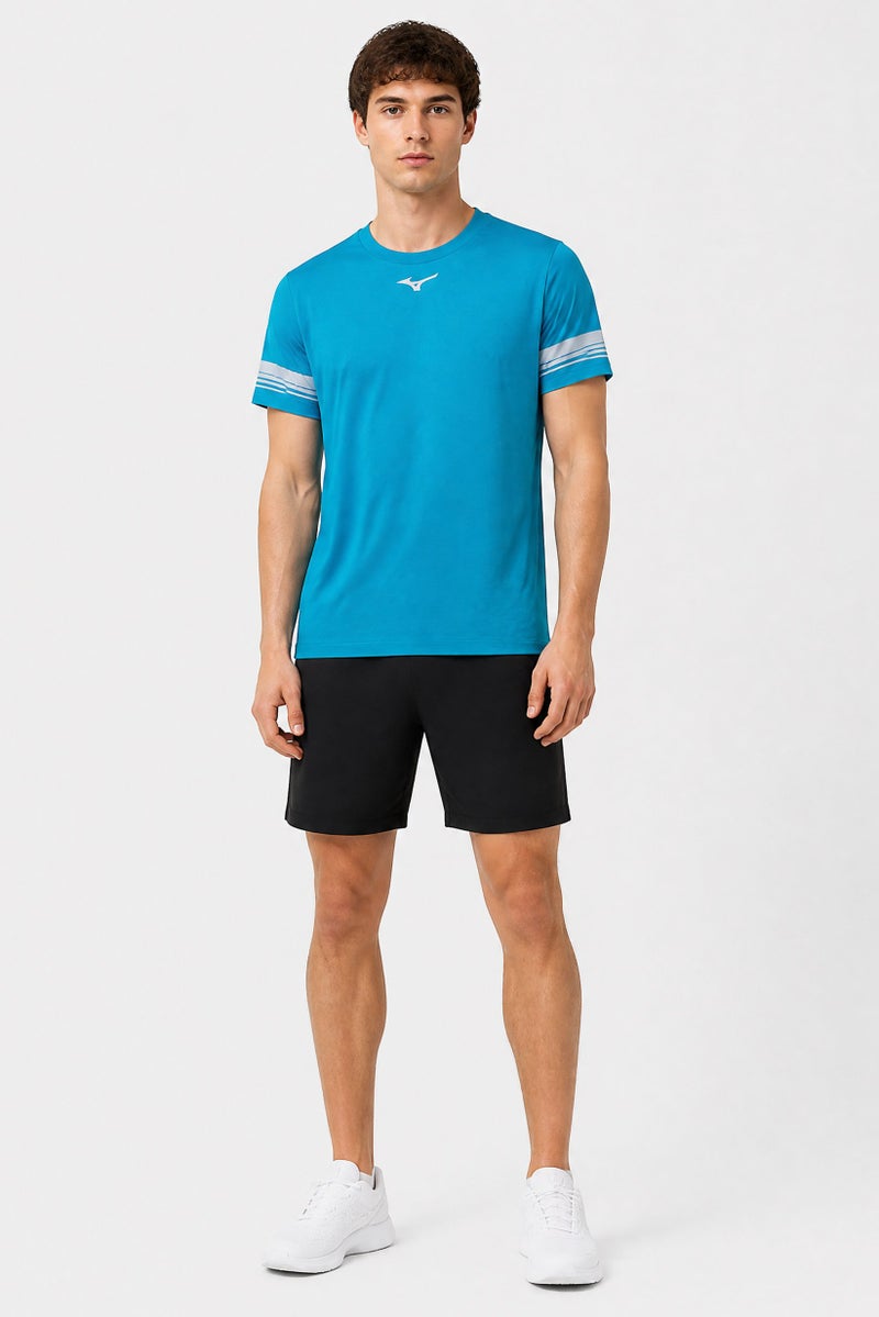 Mizuno Men Sportswear Fit Short Sleeve Training T-Shirt, Blue - Image 5