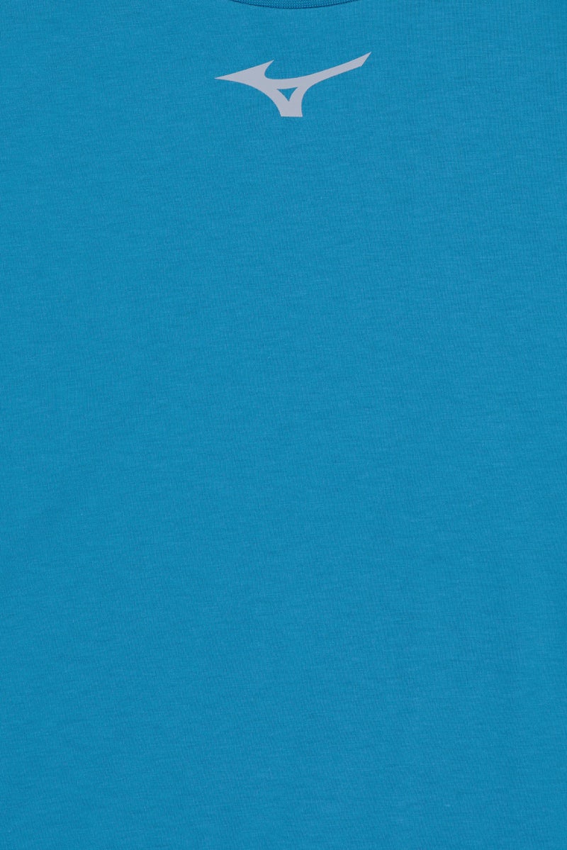 Mizuno Men Sportswear Fit Short Sleeve Training T-Shirt, Blue - Image 4