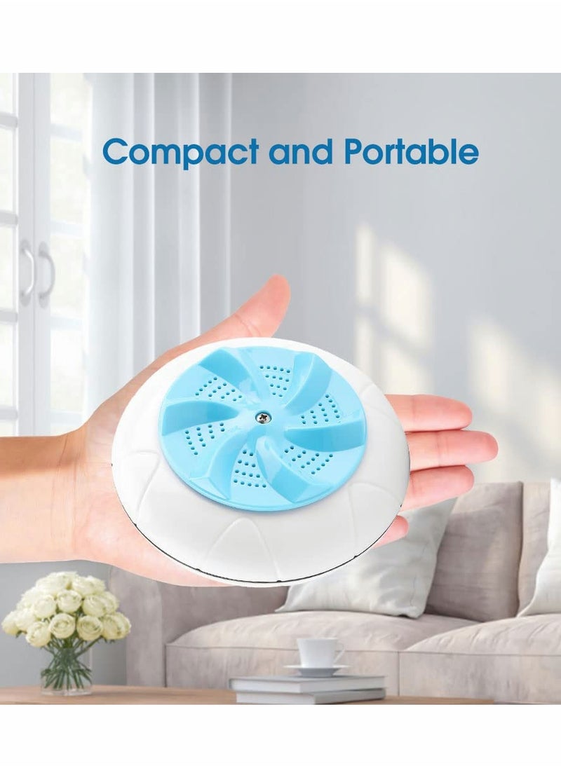 Generic - Compact Ultrasonic Washing Machine - 1kg Mini Portable Washer with USB for Home, Travel & Dorm Use - Blue - Image 1