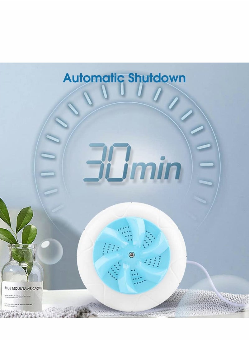 Generic - Compact Ultrasonic Washing Machine - 1kg Mini Portable Washer with USB for Home, Travel & Dorm Use - Blue - Image 1