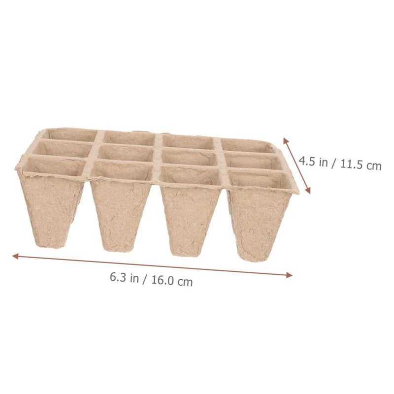 Biodegradable 12 Cell Nursery Pots Starter Tray with 24 Cups and 40 Plant Labels - Image 3