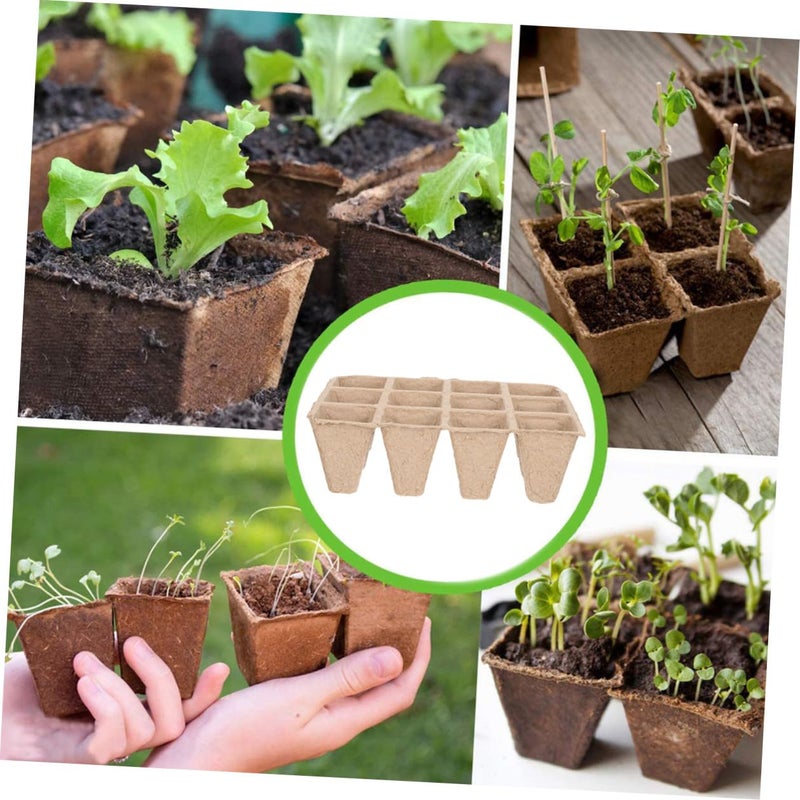 Biodegradable 12 Cell Nursery Pots Starter Tray with 24 Cups and 40 Plant Labels - Image 5