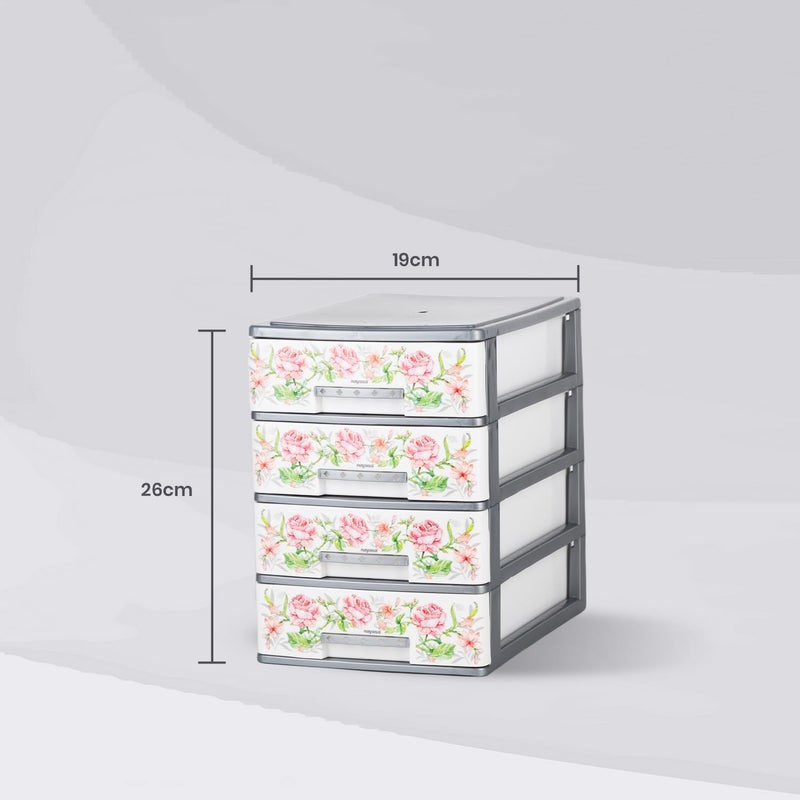 Nayasa Tuckins Deluxe MultiCompartment Plastic Drawers Storage Organizer Multipurpose Plastic Modular Storage Organizer Box Grey 14 Dlx - Image 3